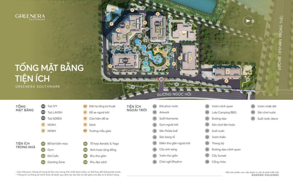 Tiện ích Greenera Southmark 486 Ngọc Hồi