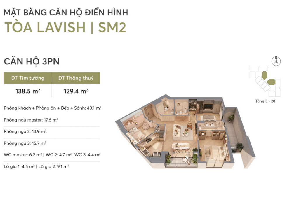 Mat Bằng Greenera Southmark Ngọc Hồi